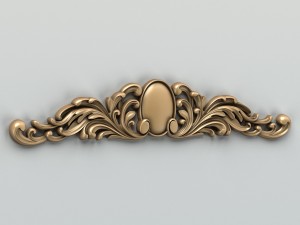 carved decor horizontal 002 Modello 3D