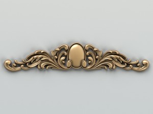 carved decor horizontal 002 Modello 3D