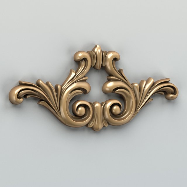 carved decor horizontal 003 3D Model .c4d .max .obj .3ds .fbx .stl .blend 