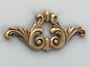 carved decor horizontal 003 3D Model