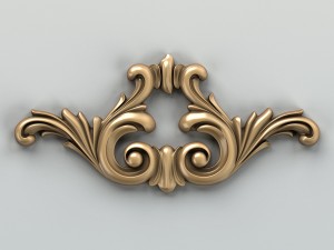 carved decor horizontal 003 3D Model