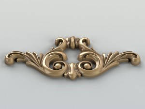 carved decor horizontal 003 3D Model