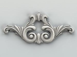 carved decor horizontal 003 3D Model