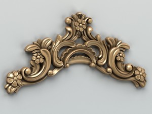 carved decor horizontal 004 3D मॉडल