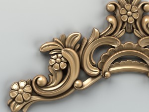 carved decor horizontal 004 Modelo 3D
