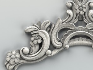 carved decor horizontal 004 Modelo 3D