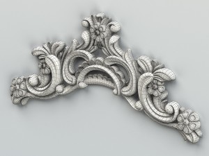 carved decor horizontal 004 Modelo 3D