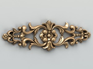 carved decor horizontal 005 3D Model
