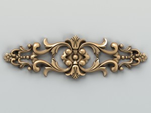 carved decor horizontal 005 3D Model