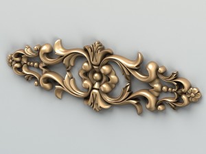 carved decor horizontal 005 3D Model