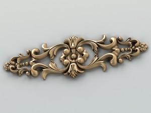 carved decor horizontal 005 3D Model