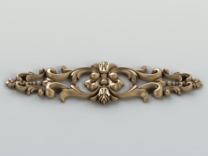 carved decor horizontal 005 3D Model