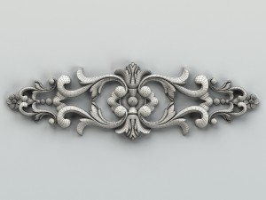 carved decor horizontal 005 3D Model