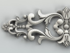 carved decor horizontal 005 3D Model