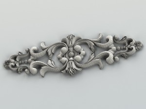 carved decor horizontal 005 3D Model