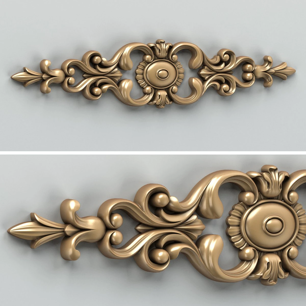 carved decor horizontal 006 3D Model .c4d .max .obj .3ds .fbx .stl .blend 
