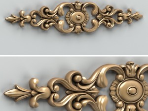 carved decor horizontal 006 3D Model