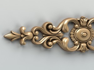 carved decor horizontal 006 3D Модель