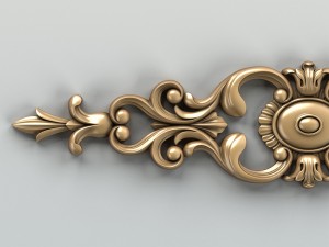 carved decor horizontal 006 3D Модель