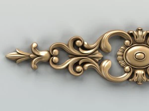 carved decor horizontal 006 3D Model