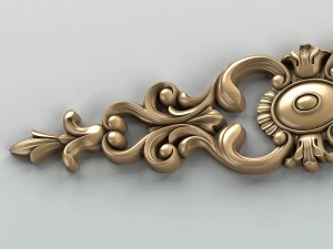 carved decor horizontal 006 3D Model