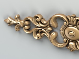 carved decor horizontal 006 3D Модель