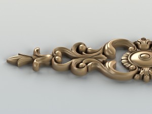 carved decor horizontal 006 3D Модель