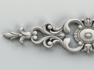 carved decor horizontal 006 3D Модель