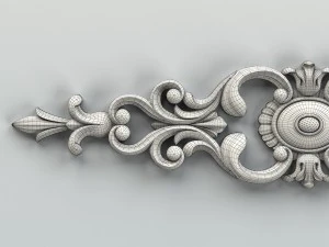 carved decor horizontal 006 3D Model