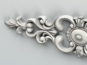 carved decor horizontal 006 3D Модель