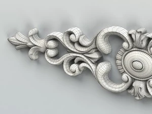 carved decor horizontal 006 3D Model