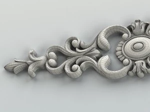 carved decor horizontal 006 3D Model