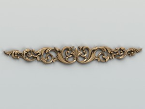 carved decor horizontal 007 3D 模型