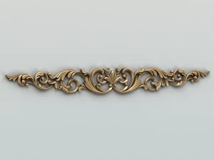 carved decor horizontal 007 3D Model