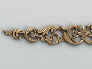 carved decor horizontal 007 3D 模型