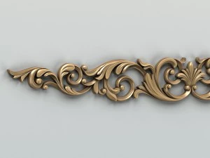 carved decor horizontal 007 3D Model