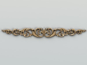 carved decor horizontal 007 3D 模型