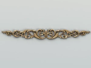 carved decor horizontal 007 3D Model