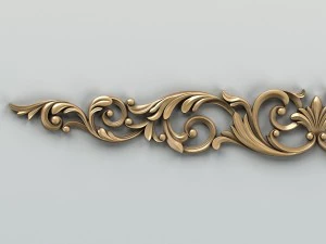 carved decor horizontal 007 3D Model
