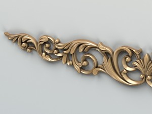 carved decor horizontal 007 3D 模型