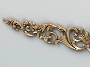 carved decor horizontal 007 3D Model