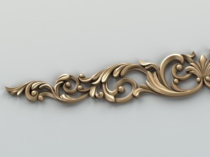carved decor horizontal 007 3D 模型