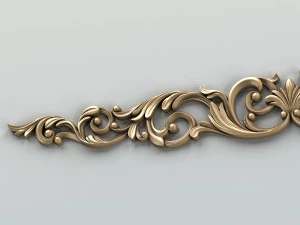 carved decor horizontal 007 3D Model