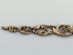 carved decor horizontal 007 3D 模型