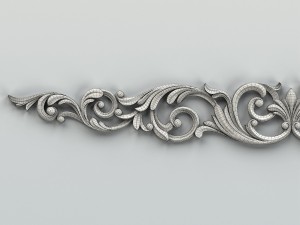 carved decor horizontal 007 3D 模型