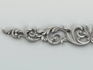 carved decor horizontal 007 3D Model