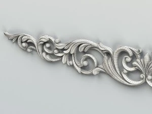carved decor horizontal 007 3D Model