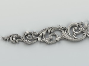 carved decor horizontal 007 3D 模型