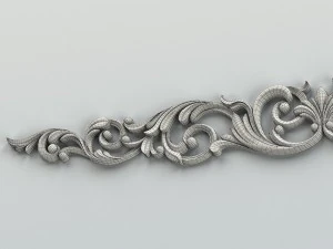 carved decor horizontal 007 3D Model