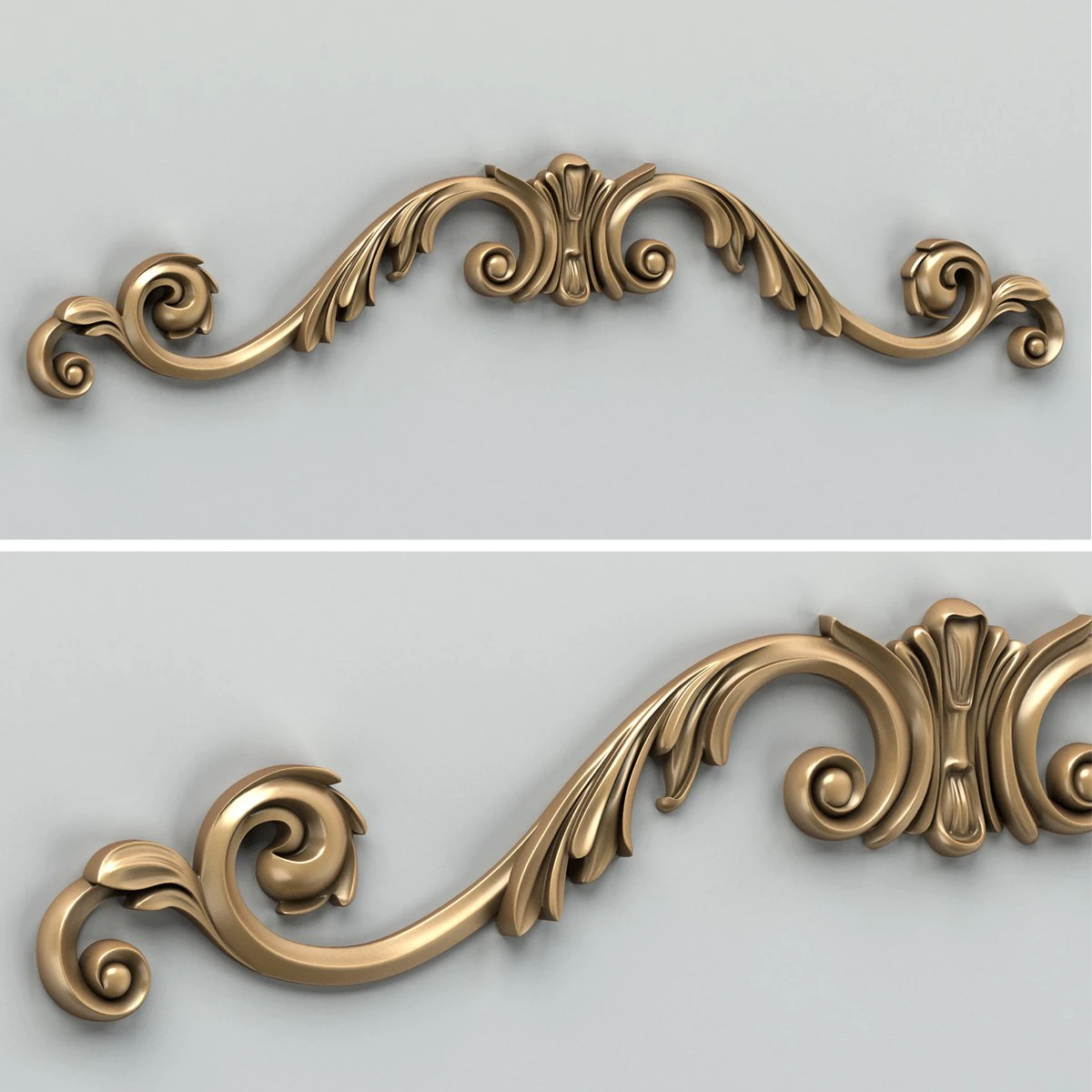 carved decor horizontal 008 3D Model .c4d .max .obj .3ds .fbx .stl .blend 